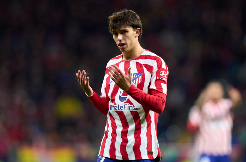 MADRID, SPAIN - JANUARY 08: Joao Felix of Atletico de Madrid reacts during the LaLiga Santander match between Atletico de Madrid and FC Barcelona at Civitas Metropolitano Stadium on January 08, 2023 in Madrid, Spain. (Photo by Angel Martinez/Getty Images)
