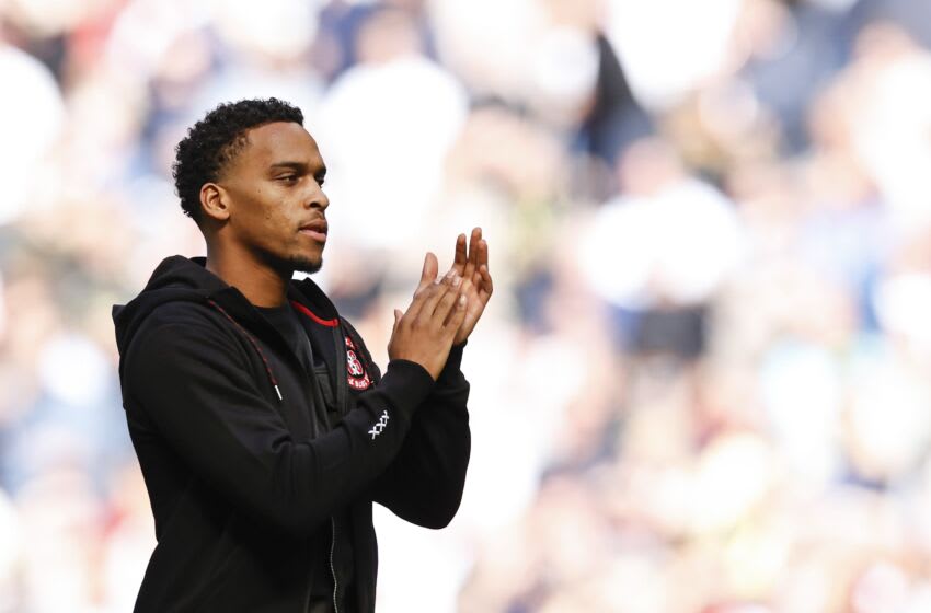 AMSTERDAM - Jurrien Timber during the Dutch Eredivisie match between Ajax and Feyenoord at the Johan Cruijff ArenA on September 24, 2023 in Amsterdam, Netherlands. ANP MAURICE VAN STEEN (Photo by ANP via Getty Images)